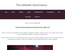 Tablet Screenshot of adelaideobservatory.org